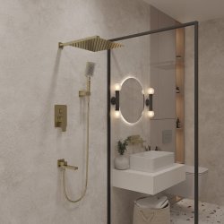Душевая система OLIVEEKA D OL-939003-BG встраиваемая, золотой матовый