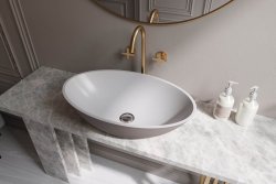 Раковина HOLBI DIONE 59x35, белая матовая