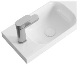 Тумба с раковиной Aqwella Альба ALB0106LDD+ALB0706WM 60x25 подвесная, Белый, Светлое дерево