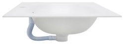 Раковина Oliveeka M115W70 70x46, белая матовая
