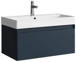 Тумба с раковиной Aqwella Геометрия GE01081GRM 81x48 подвесная, серый