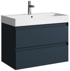 Тумба с раковиной Aqwella Геометрия GE01082GRM 81x48 подвесная, серый