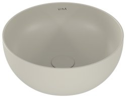 Накладная раковина VitrA Outline Recycled 41x41, бежевая матовая