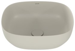 Накладная раковина VitrA Outline Recycled 48x42, бежевая матовая