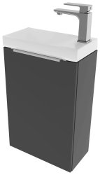 Тумба под раковину ZOV Монови Слим MS40G 41x23 подвесная, антрацит