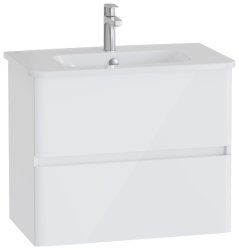 Тумба с раковиной VitrA Mia Plus Round 69824 78x46 подвесная, глянцевый белый