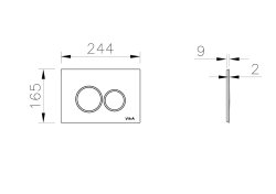 Кнопка смыва для инсталляции VitrA Origin 740-2424, глянцевое золото