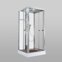 Душевая кабина AvaCan Z1910LEDMT 100x100 с гидромассажем
