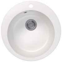 Кухонная мойка Dr. Gans Гала 25.010.B0510.401 51x51 из искусственного камня, белый