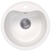 Кухонная мойка Dr. Gans Дора 25.015.B0435.401 44x44 из искусственного камня, белый