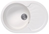 Кухонная мойка Dr. Gans Берта 25.040.C0760.401 76x51 из искусственного камня, белый