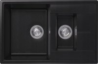Кухонная мойка Dr. Gans Оливия 25.155.D0740.411 74x48 из искусственного камня, графит