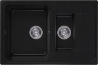 Кухонная мойка Dr. Gans Кардинал 29.035.D0760.411 76x50 из искусственного камня, графит