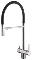 Смеситель для кухни ABBER Wasser kreis AF81141 с подключением фильтра и выдвижным изливом, хром