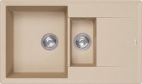 Кухонная мойка Florentina Тоскана 17.055.D0860.104 86x51 из кварцевого композита, бежевый