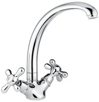 Смеситель для кухни Emmevi Deco classic 12717/SC, черный-золото