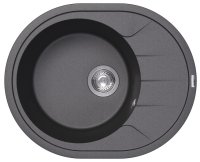 Кухонная мойка Florentina Родос 20.245.B0620.102 62x50 из кварцевого композита, черный