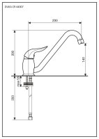 Смеситель для кухни Emmevi Duka 44007/CR, хром