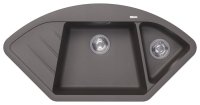 Кухонная мойка Florentina Веста 20.285.E1005.307 101x51 из кварцевого композита, серый шёлк