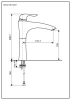 Смеситель для кухни Emmevi Neco 91097/CR, хром