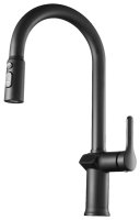 Смеситель для кухни ESKO Kitchen K15LEDB с выдвижным изливом, черный