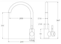 Смеситель для кухни ESKO Kitchen K45W, белый