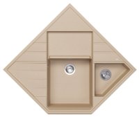 Кухонная мойка Florentina Бомбей 20.375.J0900.104 90x90 из кварцевого композита, бежевый