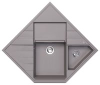 Кухонная мойка Florentina Бомбей 20.375.J0900.305 90x90 из кварцевого композита, грей