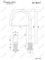 Смеситель для кухни Feramolli Ele BL517, черный