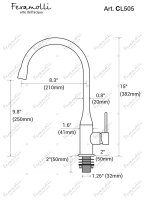 Смеситель для кухни Feramolli Ele CL505, хром