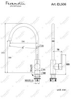 Смеситель для кухни Feramolli Ele CL506, хром