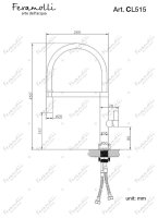 Смеситель для кухни Feramolli Altezza CL515, хром