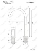 Смеситель для кухни Feramolli Ele GM517, графит