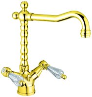 Смеситель для кухни Fiore Gioielli (swarovski®) 08OO0625, золото