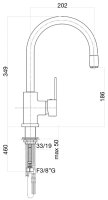 Смеситель для кухни Fiore Katana 77CR5489, хром