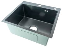 Кухонная мойка Fmark FSC5045Q 50x45 стальная, графит