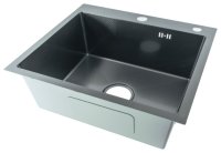 Кухонная мойка Fmark FSC5050Q 50x50 стальная, графит