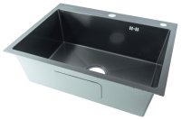 Кухонная мойка Fmark FSC6050Q 60x50 стальная, графит