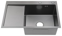 Кухонная мойка Fmark FSC6550Q-R 65x50 стальная, графит