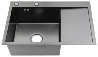 Кухонная мойка Fmark FSC7550Q-L 75x50 стальная, графит