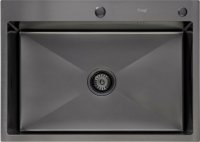Кухонная мойка FRAP FS7050-9 70x50 стальная, оружейная сталь