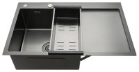 Кухонная мойка GAPPO GS7850-6L 78x50 стальная, графит