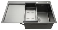 Кухонная мойка GAPPO GS7850-6R 78x50 стальная, графит