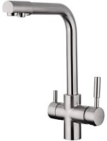 Смеситель для кухни FRAP F4352-5 с подключением фильтра, сатин