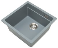Кухонная мойка Grandex Aqua 500102 46x45 из кварцевого композита, серый