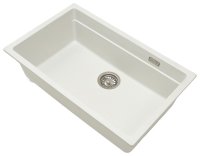 Кухонная мойка Grandex Aqua 500301 73x45 из кварцевого композита, белый