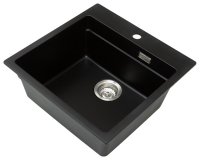 Кухонная мойка Grandex Aqua 500404 51x51 из кварцевого композита, черный