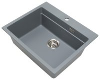 Кухонная мойка Grandex Aqua 500502 60x51 из кварцевого композита, серый
