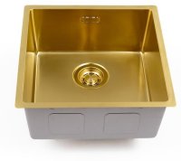 Кухонная мойка Grandex Aqua 5011351 44x44 стальная, золото