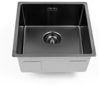 Кухонная мойка Grandex Aqua 5011353 44x44 стальная, графит